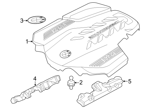 2024 BMW X6 M Engine Appearance Cover Diagram 2