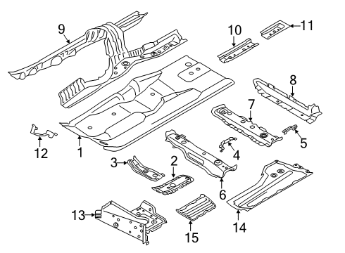 2021 BMW M850i xDrive Floor Diagram 1