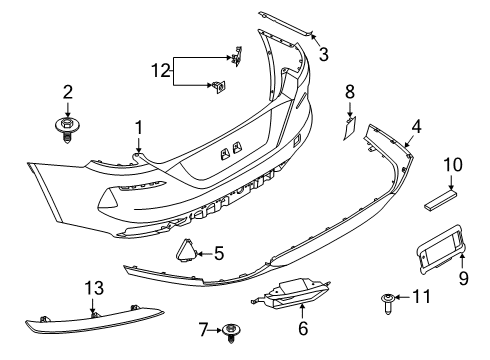 2023 BMW 840i Bumper & Components - Rear Diagram 1