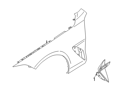 2024 BMW M8 Exterior Trim - Fender Diagram