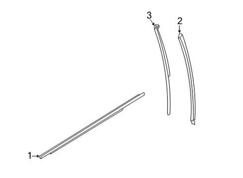 2024 BMW M8 Exterior Trim - Rear Door Diagram