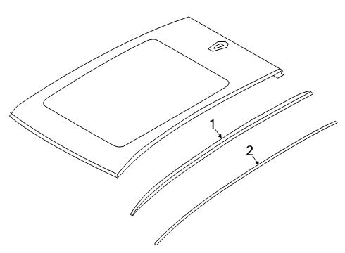 2023 BMW X2 Exterior Trim - Roof Diagram 2