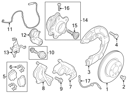 2024 BMW iX Rear Brakes Diagram