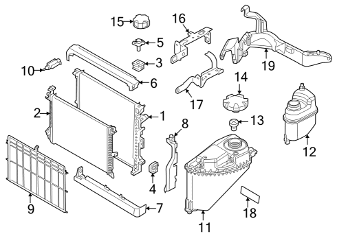 2021 BMW X6 RADIATOR Diagram for 17115A3F238