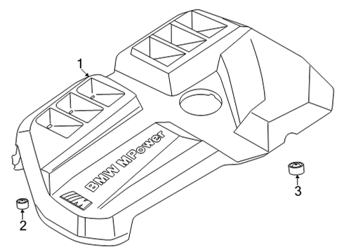 2023 BMW M4 Engine Appearance Cover Diagram