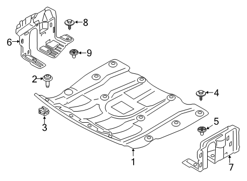 2021 BMW X5 M UNDERHOOD SHIELD Diagram for 51758090928