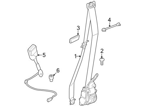 2024 BMW 750e xDrive Front Seat Belts Diagram