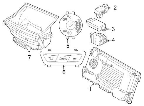 2022 BMW iX INSTRUMENT CLUSTER Diagram for 62105A9C382