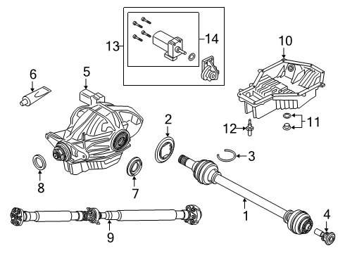 2023 BMW X4 M DRIVE SHAFT ASSY REAR Diagram for 26109504250