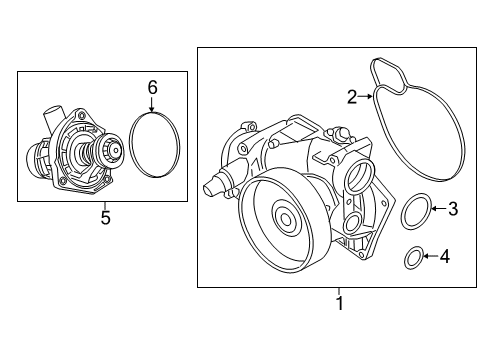 2022 BMW M5 Water Pump Diagram 2