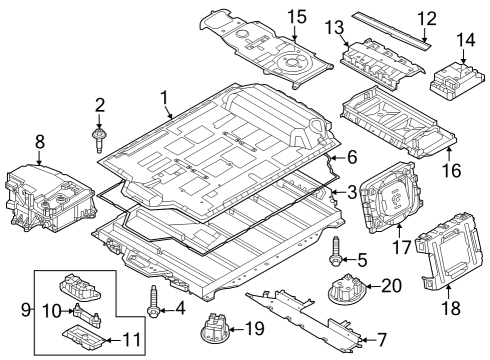 2024 BMW iX HIGH VOLTAGE CONN.PANEL, CHA Diagram for 61278846215