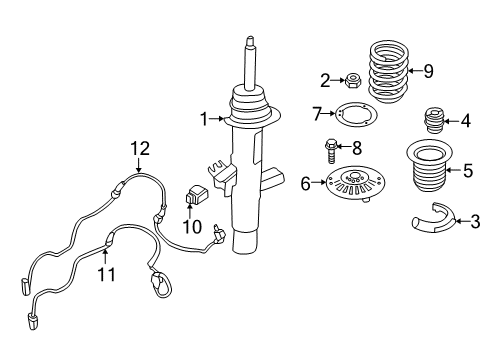 2021 BMW 230i xDrive Struts & Components - Front Diagram 1