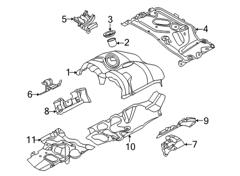 2021 BMW X5 M HEAT SHIELD Diagram for 11658092389