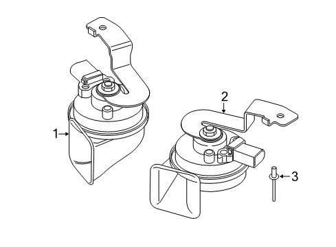 2021 BMW 530e Horn Diagram