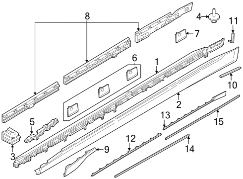 2023 BMW i7 KIT, PDC HOLDER RIGHT FRONT Diagram for 51775A62B84