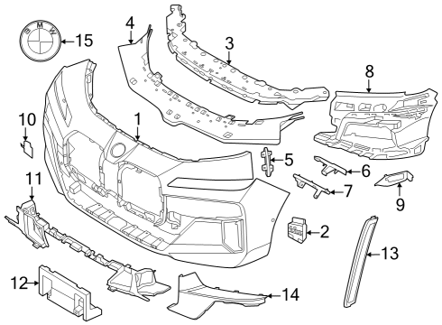 2024 BMW 760i xDrive Bumper & Components - Front Diagram 1