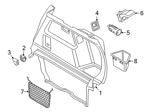 2023 BMW X2 Interior Trim - Rear Body Diagram 4