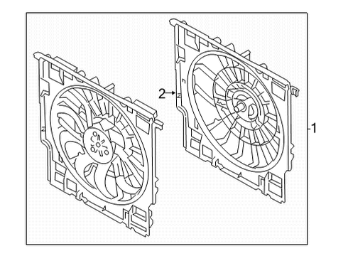 2022 BMW X6 Cooling System, Radiator, Water Pump, Cooling Fan Diagram 1