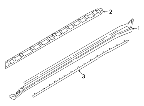 2023 BMW X6 M Exterior Trim - Pillars Diagram 2