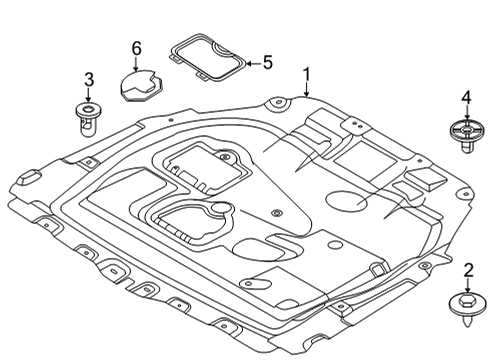 2021 BMW 228i Gran Coupe Splash Shields Diagram