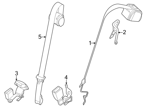 2023 BMW i4 TOP BELT, REAR OUTSIDE Diagram for 72115A0C302