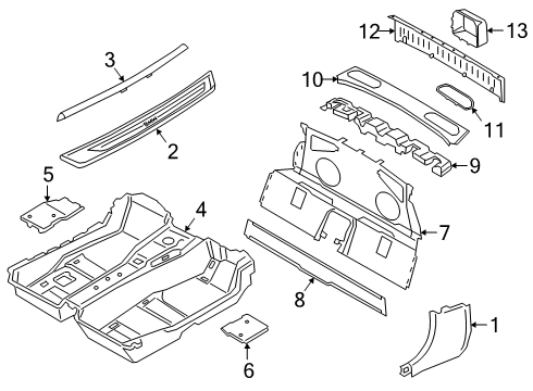 2021 BMW Z4 Interior Trim - Pillars Diagram