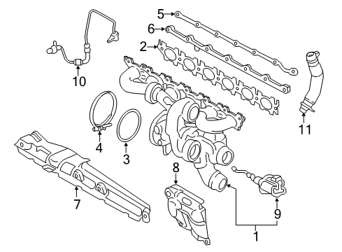 2021 BMW M240i Turbocharger & Components Diagram