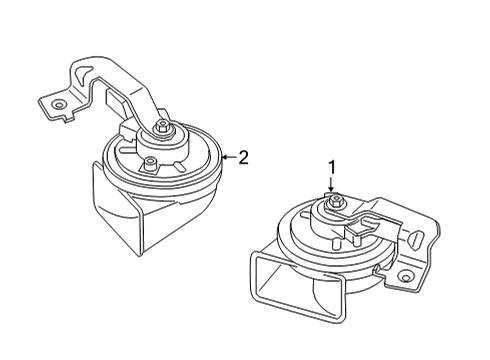 2021 BMW M440i Horn Diagram