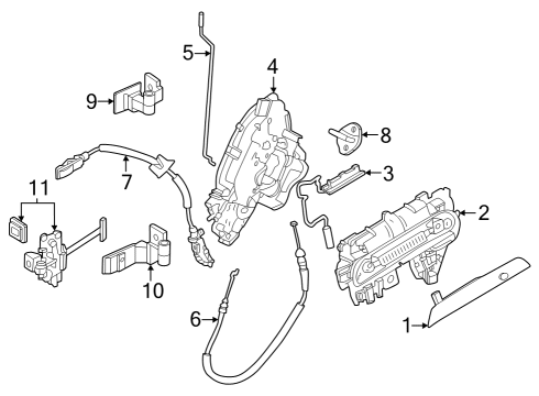 2024 BMW 430i xDrive Gran Coupe Lock & Hardware Diagram 3