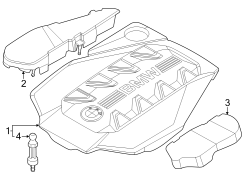 2024 BMW X5 Engine Appearance Cover Diagram 3