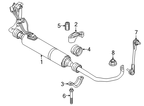 2023 BMW 540i xDrive Stabilizer Bar & Components - Front Diagram 4