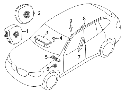 2023 BMW X4 Air Bag Components Diagram 1