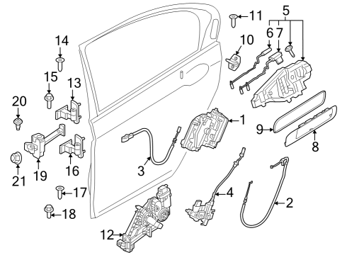 2024 BMW i7 CARRIER, OUTSIDE DOOR HANDLE Diagram for 51215A95FA7