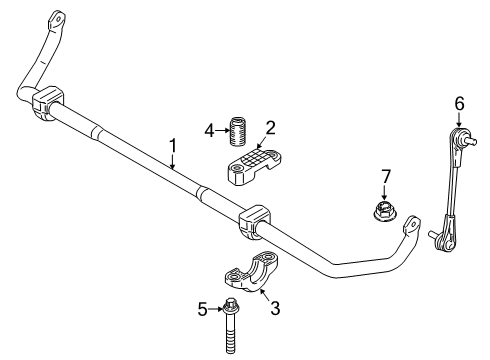 2022 BMW 740i Stabilizer Bar & Components - Front Diagram 2