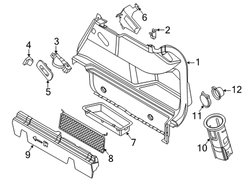 2023 BMW 228i Gran Coupe Interior Trim - Rear Body Diagram 4