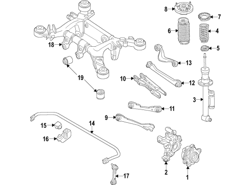 2021 BMW M8 WHEEL CARRIER, REAR RIGHT Diagram for 33309504000