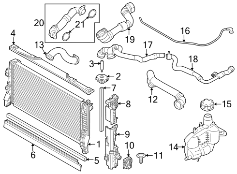 2024 BMW X1 FOAM SEAL LEFT Diagram for 17119847008