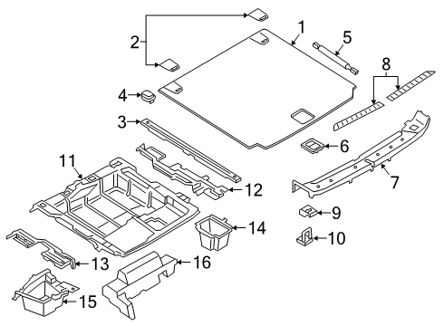 2021 BMW X4 Interior Trim - Rear Body Diagram 2