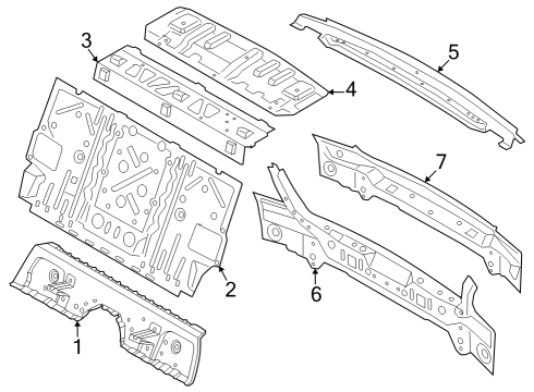 2023 BMW i7 CROSS MEMBER FOR PARTITION Diagram for 41135A37A99