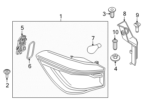 2021 BMW X1 Tail Lamps Diagram