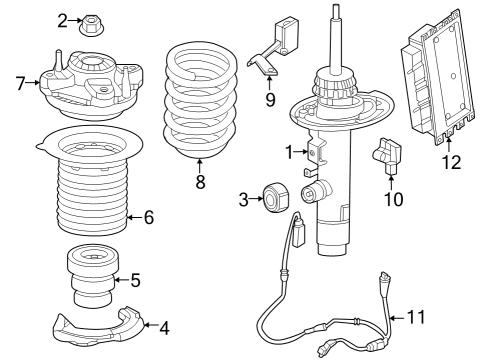 2023 BMW M240i Struts & Components - Front Diagram