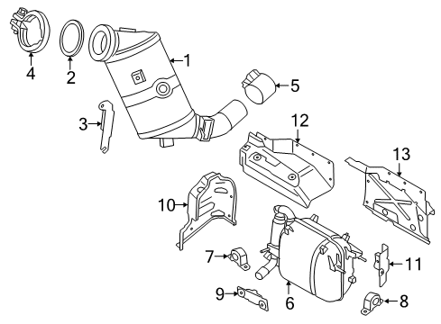 2021 BMW i3s Exhaust Components Diagram