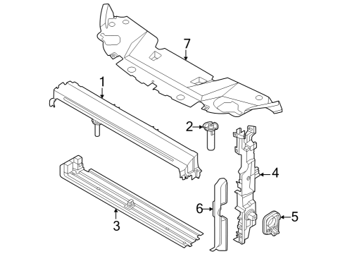 2024 BMW 750e xDrive Radiator Support Diagram