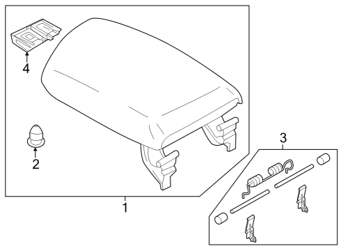 2023 BMW M240i xDrive CENTER ARM REST Diagram for 51169870469