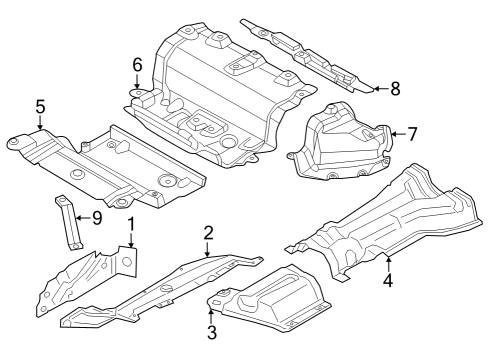 2024 BMW M3 Heat Shields Diagram