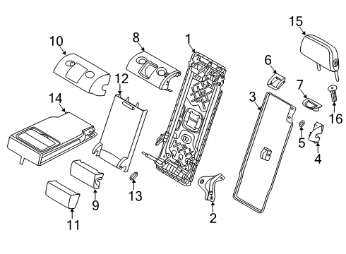 2021 BMW X4 Rear Seat Components Diagram 1