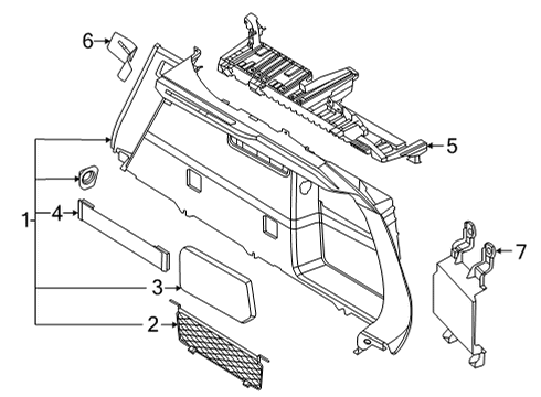 2024 BMW X6 M Interior Trim - Rear Body Diagram 3