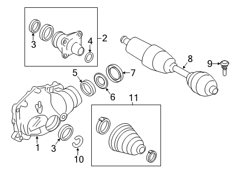 2023 BMW X3 M Carrier & Front Axles Diagram 2