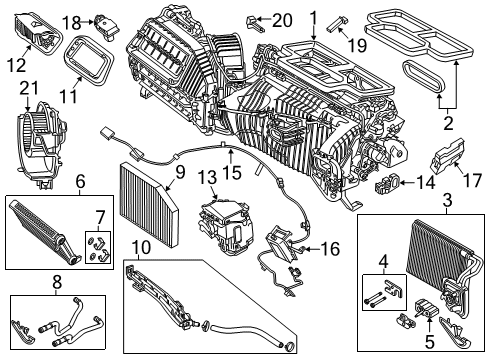 2021 BMW X4 Automatic Temperature Controls Diagram 1