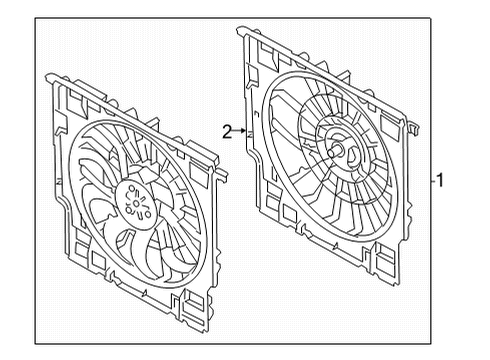 2023 BMW X6 M Cooling System, Radiator, Water Pump, Cooling Fan Diagram 3